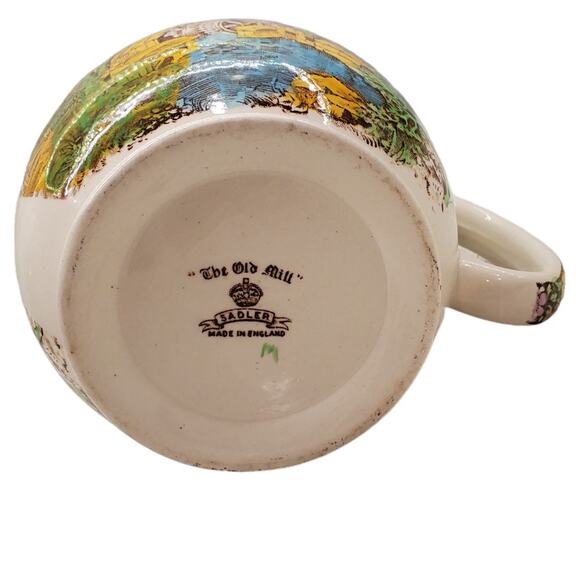 Sadler The Old Mill Made in England Pottery 1940s Milk Pitcher Jug Vintage - Picture 11 of 15